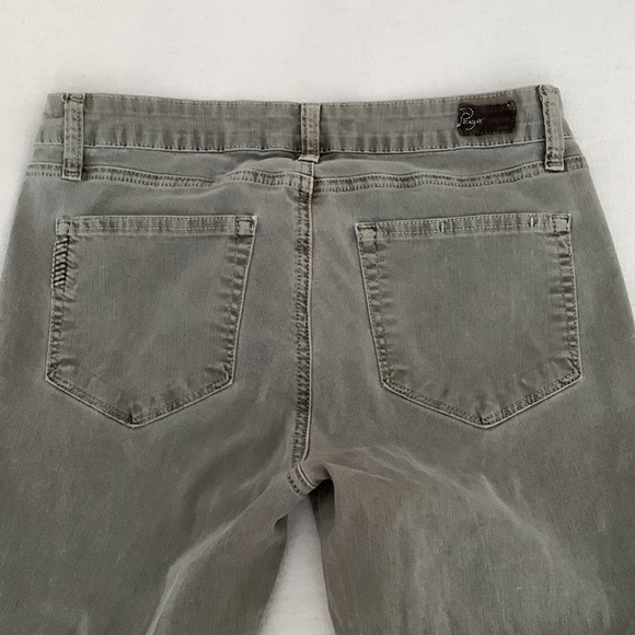 Premium brand Paige jeans in light olive green - Picture 4 of 5